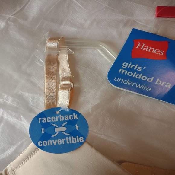 NEW Hanes Super Soft Girls Convertible Strap Bra Molded Underwire Size 30 NWT - Picture 4 of 7